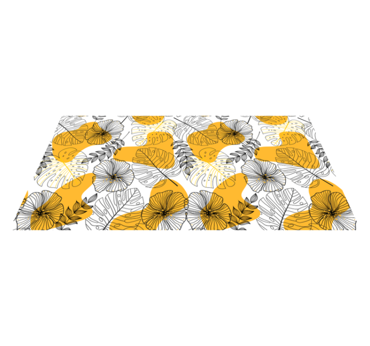 Tapis vinyle plantes design fleuri kallax - TenStickers
