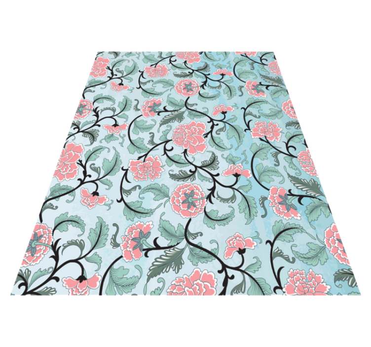 Tapis vinyle plantes fleurs japonaises pour fenêtres - TenStickers