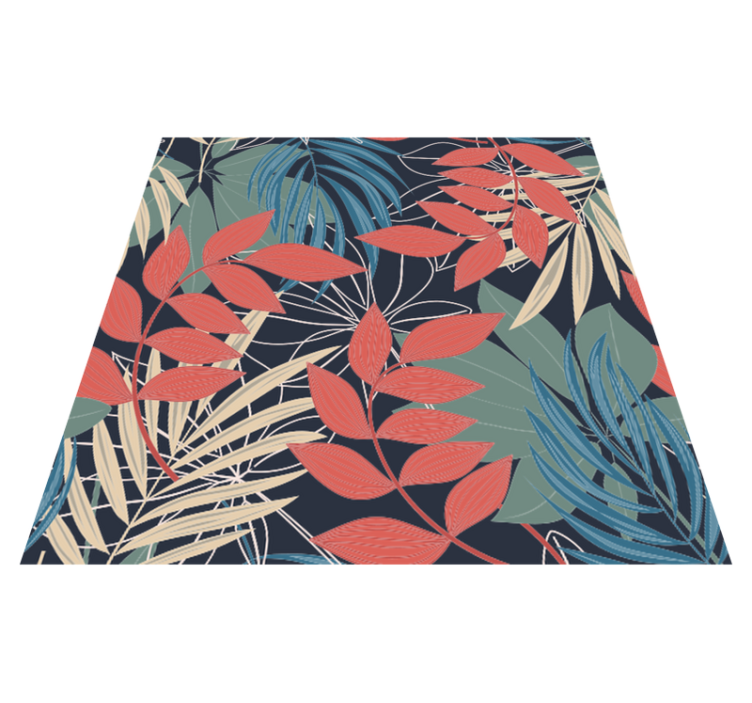 Tapis vinyle plantes motif faune et flore élégant - TenStickers