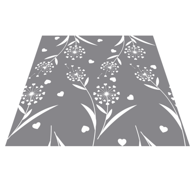Tapis vinyle plantes pissenlits blancs - TenStickers