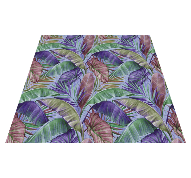 Tapis vinyle plantes design feuilles violettes - TenStickers