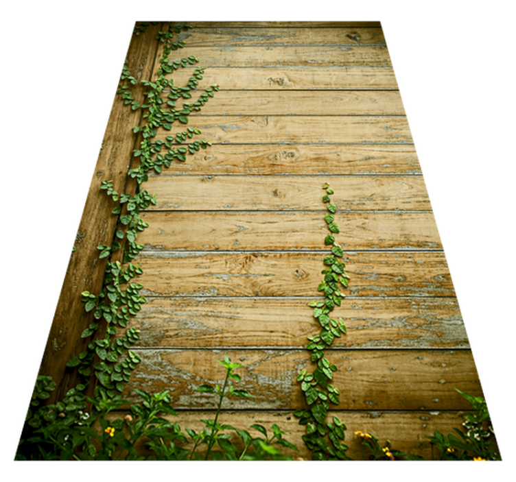 Tapis vinyle plantes lianes sur bois - TenStickers