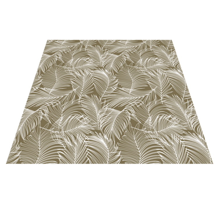 Tapis vinyle plantes feuilles brunes élégantes - TenStickers
