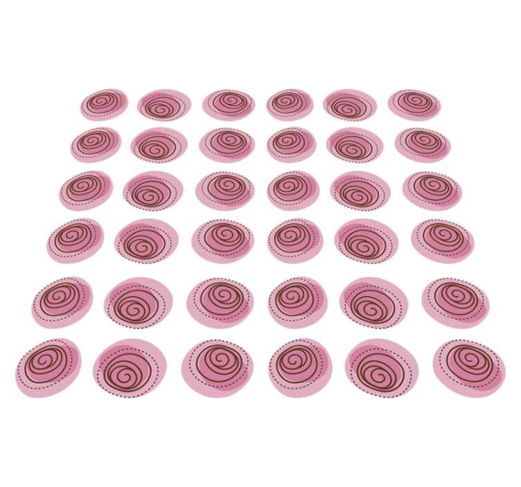 Tapis vinyle plantes ornement floral rose - TenStickers