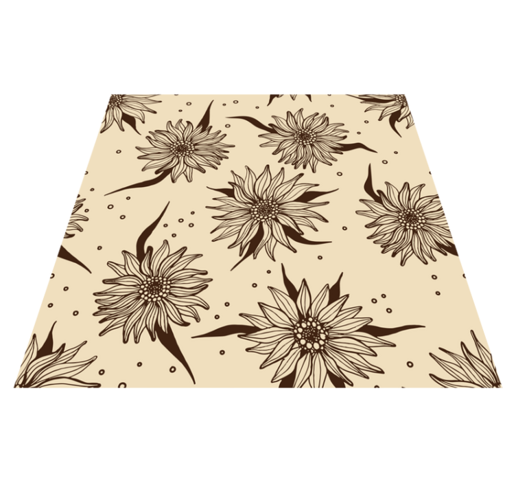 Tapis vinyle plantes tournesol ancien - TenStickers