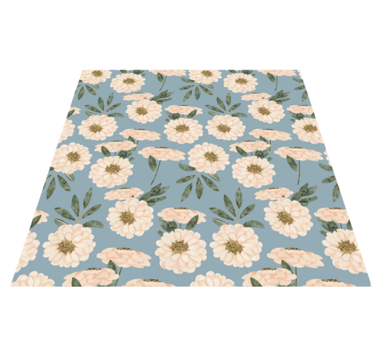Tapis vinyle plantes peinture exotique - TenStickers