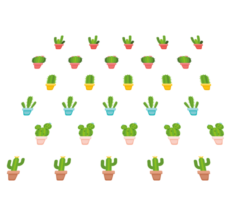 Tapis vinyle plantes motifs cactus - TenStickers