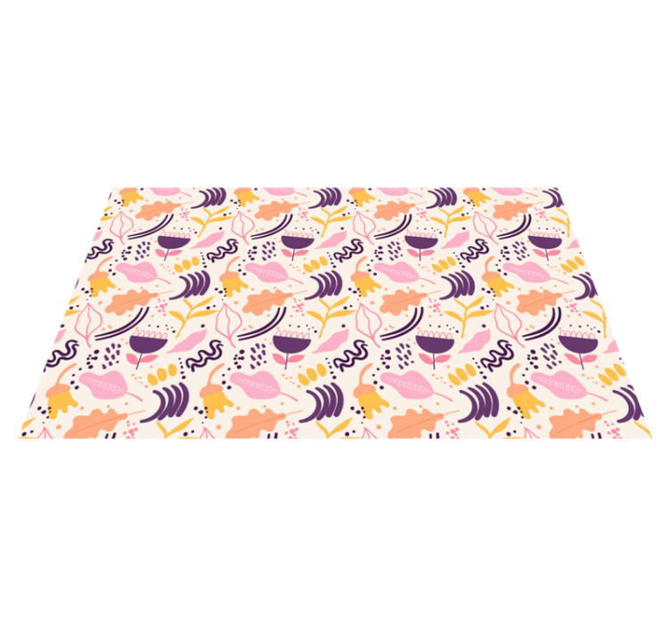 Tapis vinyle plantes inspiration florale vivante - TenStickers