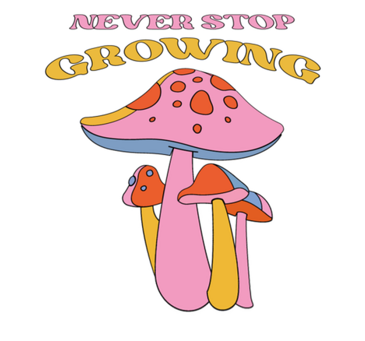 Tapis vinyle plantes croissance de champignons ludiques - TenStickers