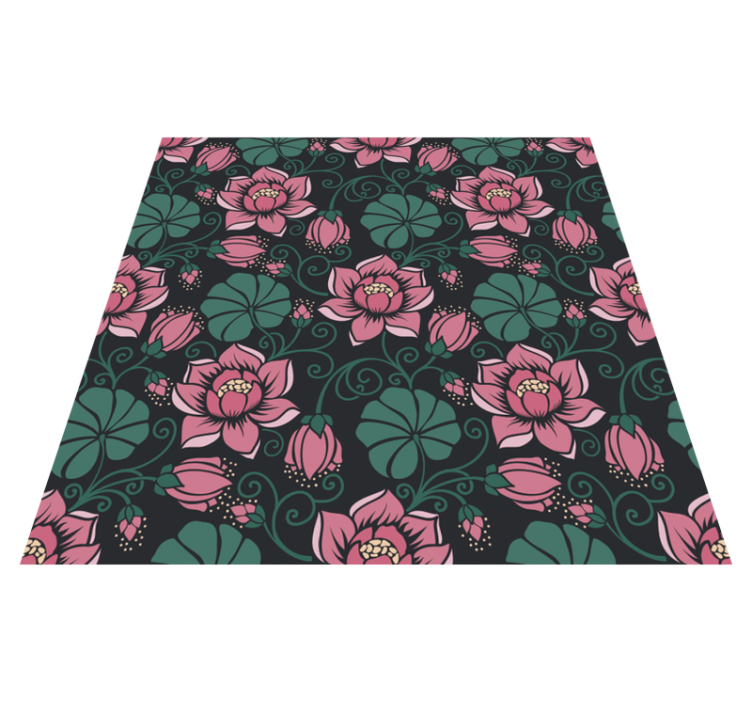 Tapis vinyle plantes vignes fleuries - TenStickers