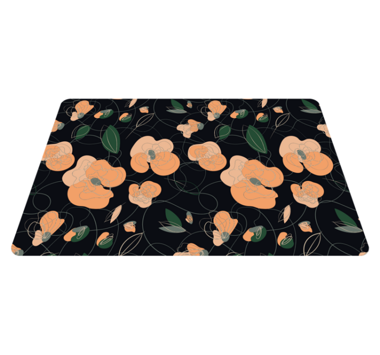 Tapis vinyle plantes motif faune et flore éclatant - TenStickers