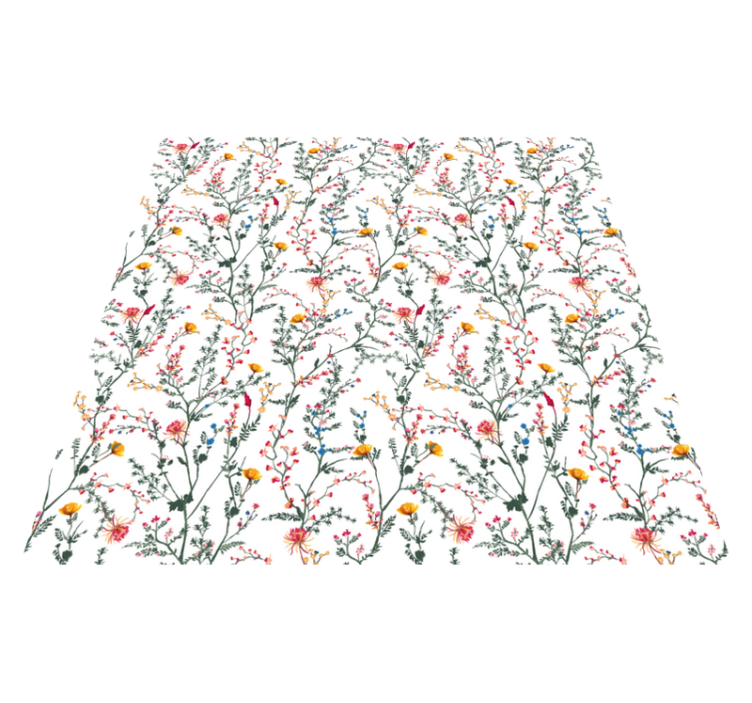 Tapis vinyle plantes fleurs de jardin minimalistes fines - TenStickers