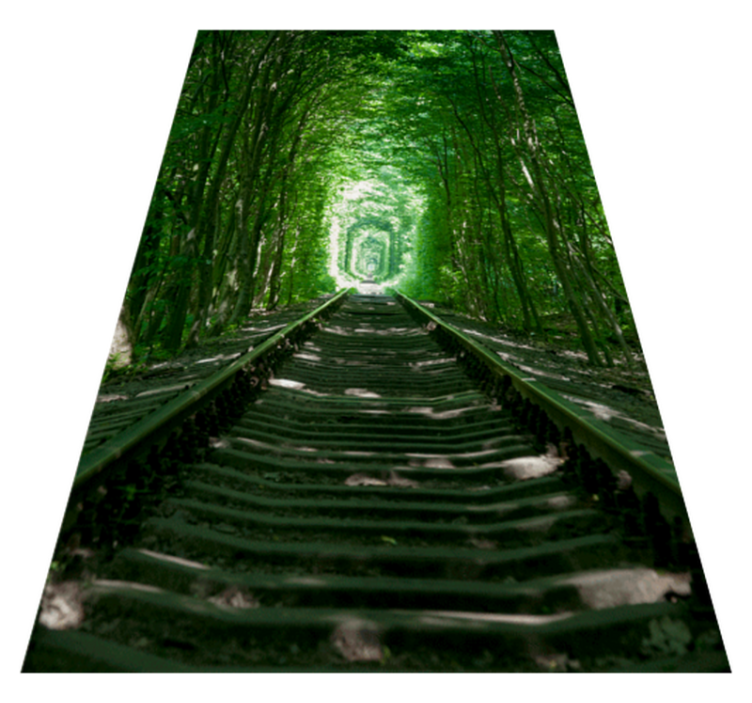 Tapis vinyle plantes sentiers et arbres - TenStickers