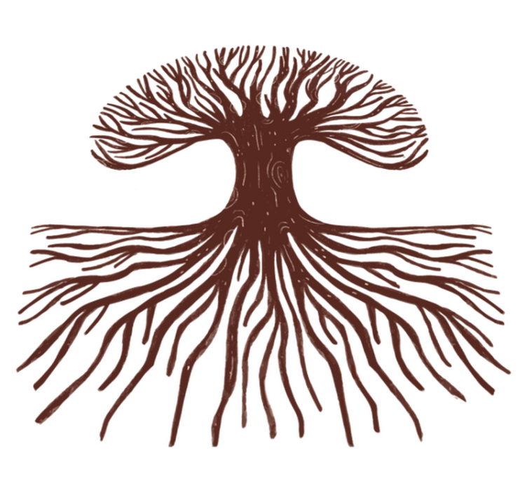Tapis vinyle plantes arbre de vie racines longues - TenStickers