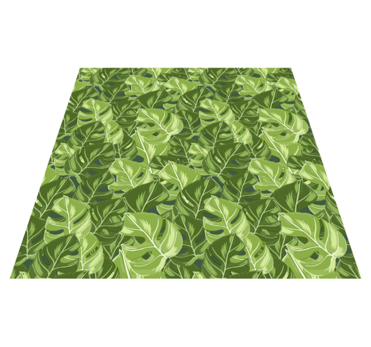 Tapis vinyle plantes design monstera - TenStickers