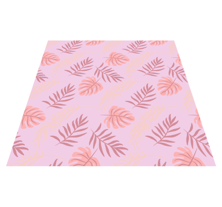Tapis vinyle plantes design de feuilles tropicales roses - TenStickers