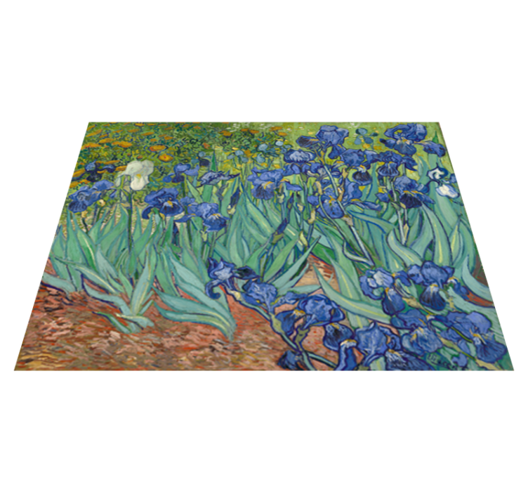 Tapis vinyle plantes fleurs de van gogh - TenStickers