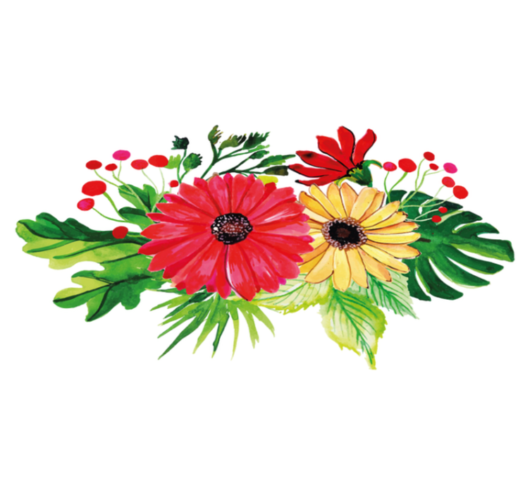 Tapis vinyle plantes design horizontal élégant - TenStickers