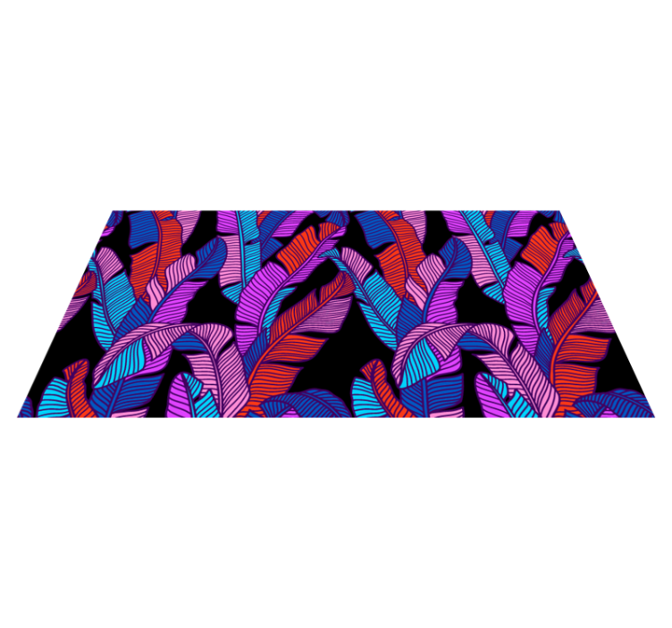 Tapis vinyle plantes motif floral éclatant - TenStickers