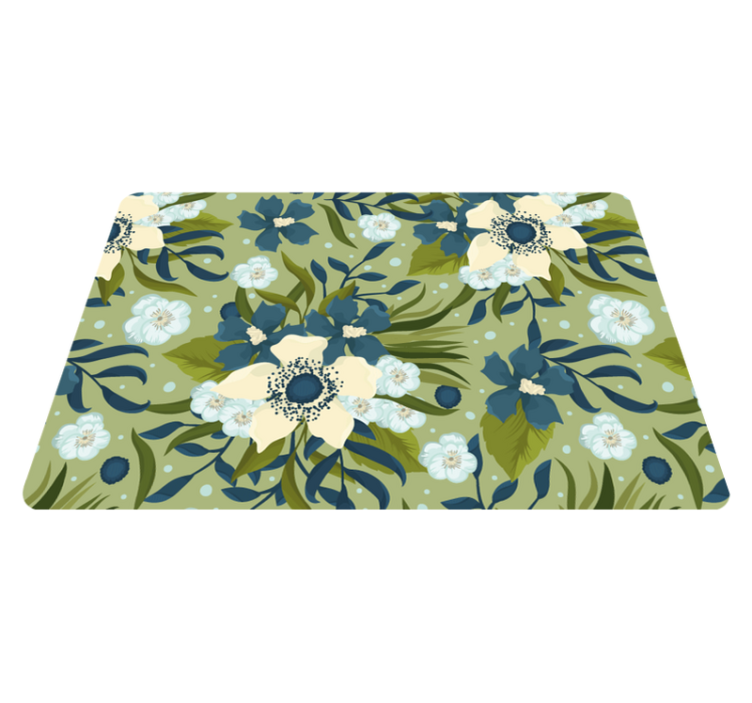 Tapis vinyle plantes style estival coloré - TenStickers