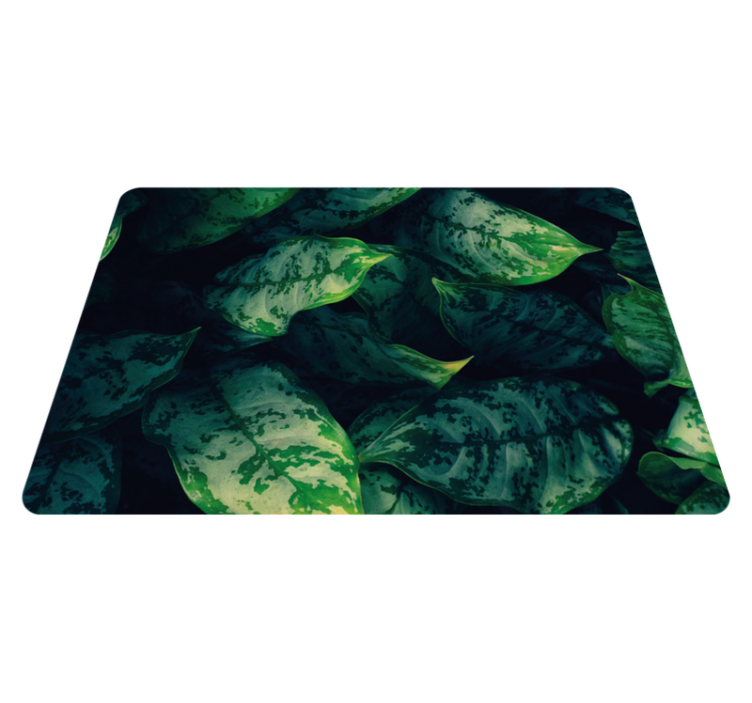 Tapis vinyle plantes feuilles de maranta - TenStickers