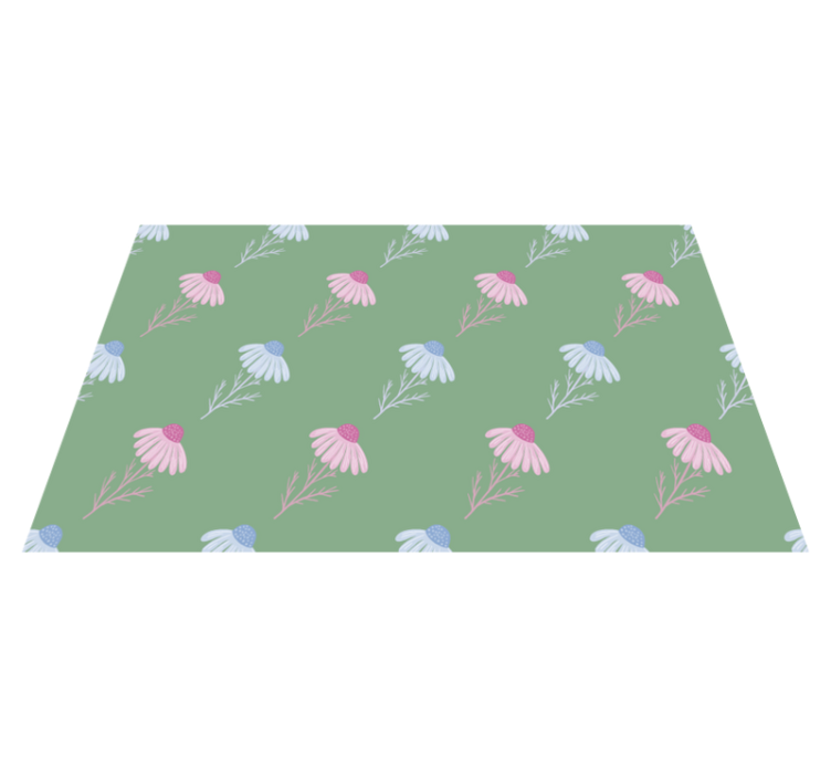 Tapis vinyle plantes motif marguerites camomille - TenStickers