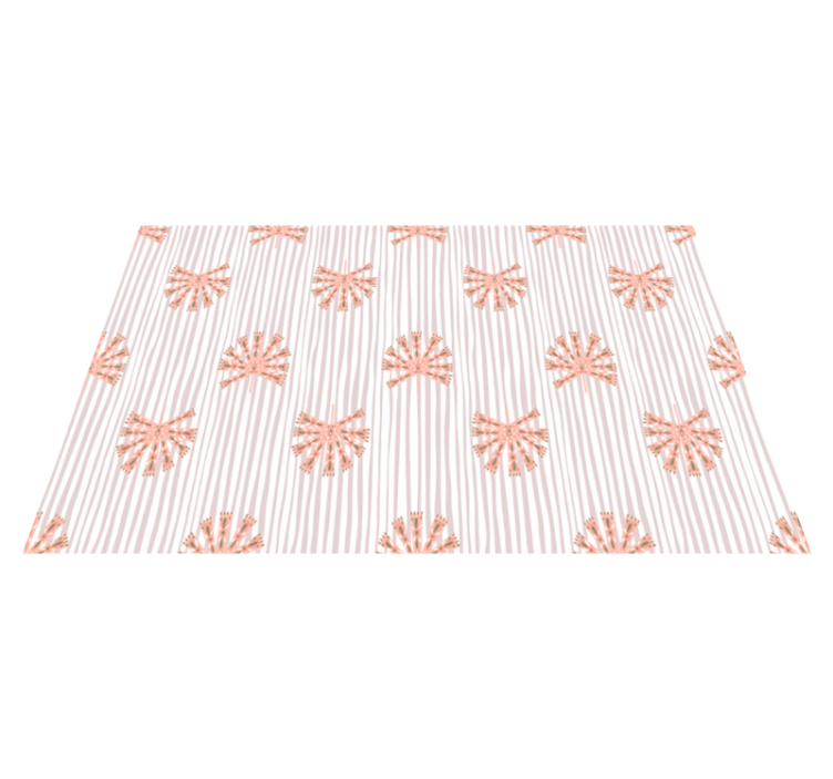 Tapis vinyle plantes fleurs pastel géométriques - TenStickers