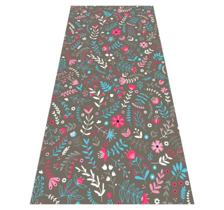 Tapis vinyle plantes imprimé floral coloré - TenStickers