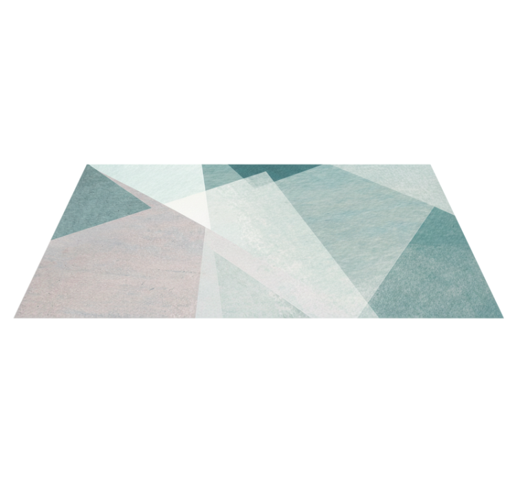 Tapis vinyle géométrique vert pastel - TenStickers