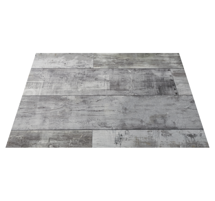 Tapis vinyle salle à manger lames en bois grises - TenStickers