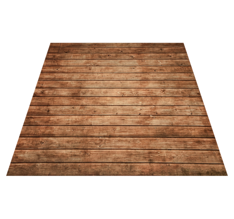 Tapis vinyle salle à manger lames de bois foncé - TenStickers