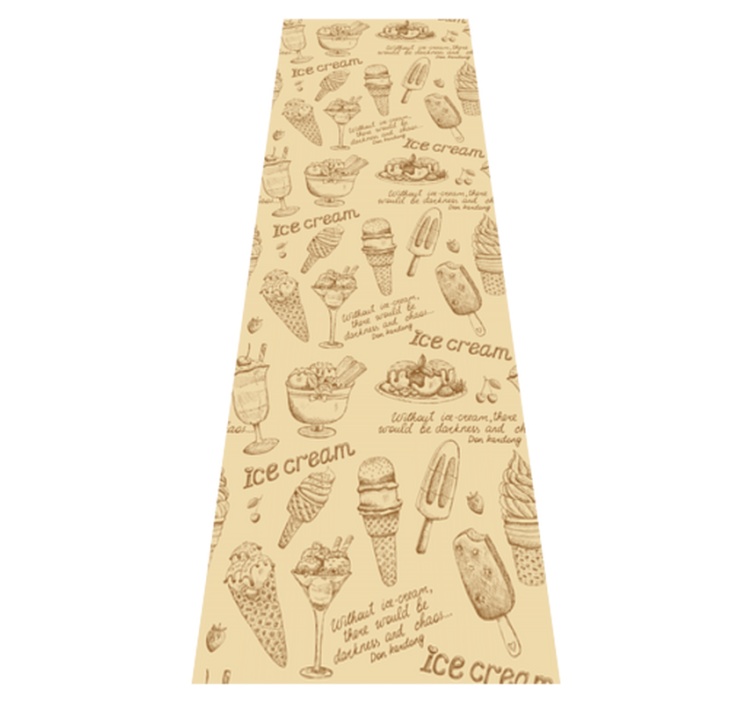 Tapis vinyle cuisine crèmes glacées vintage - TenStickers