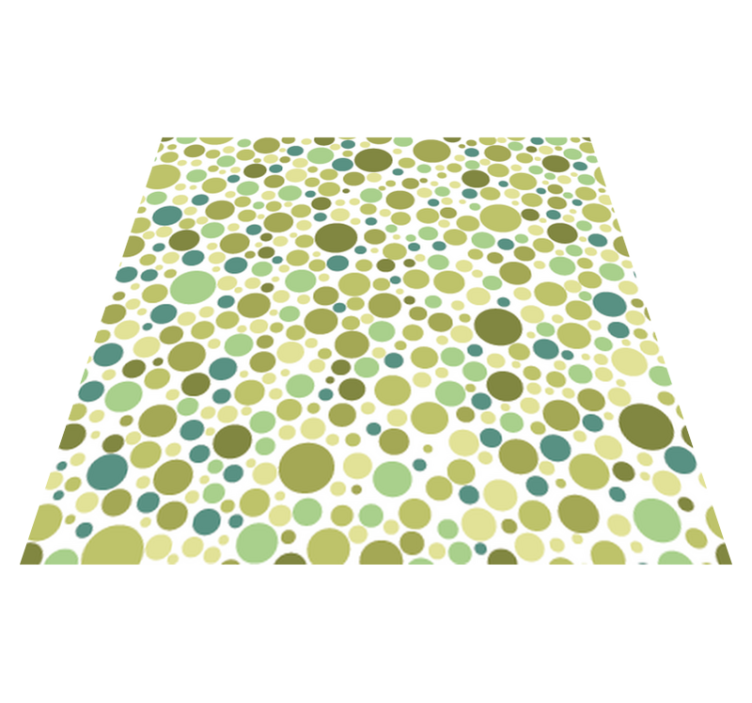 Tapis vinyle salle à manger pois verts - TenStickers