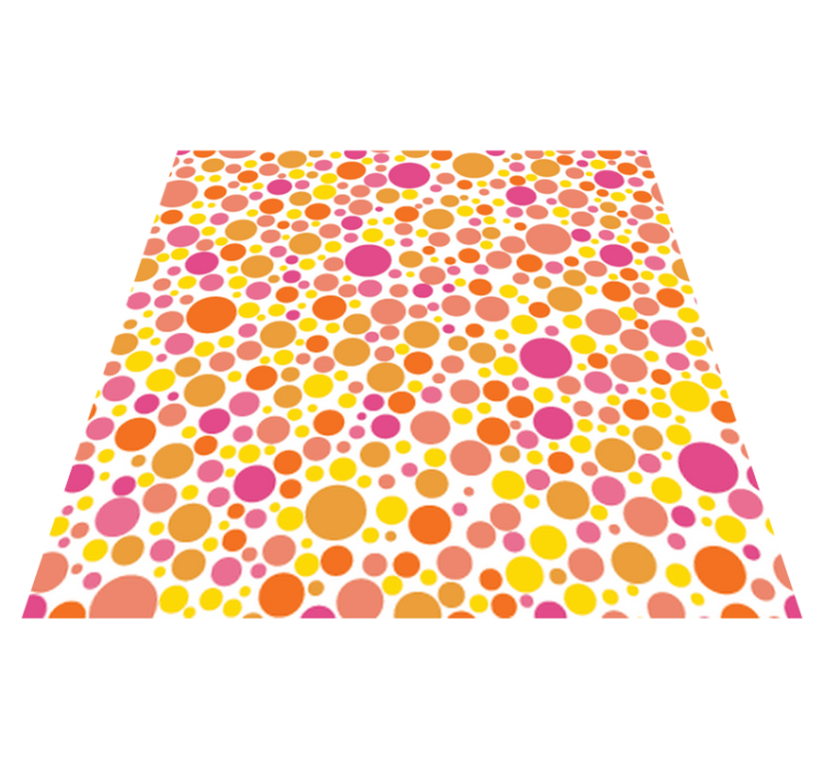 Tapis vinyle salle à manger bulles chaleureuses - TenStickers