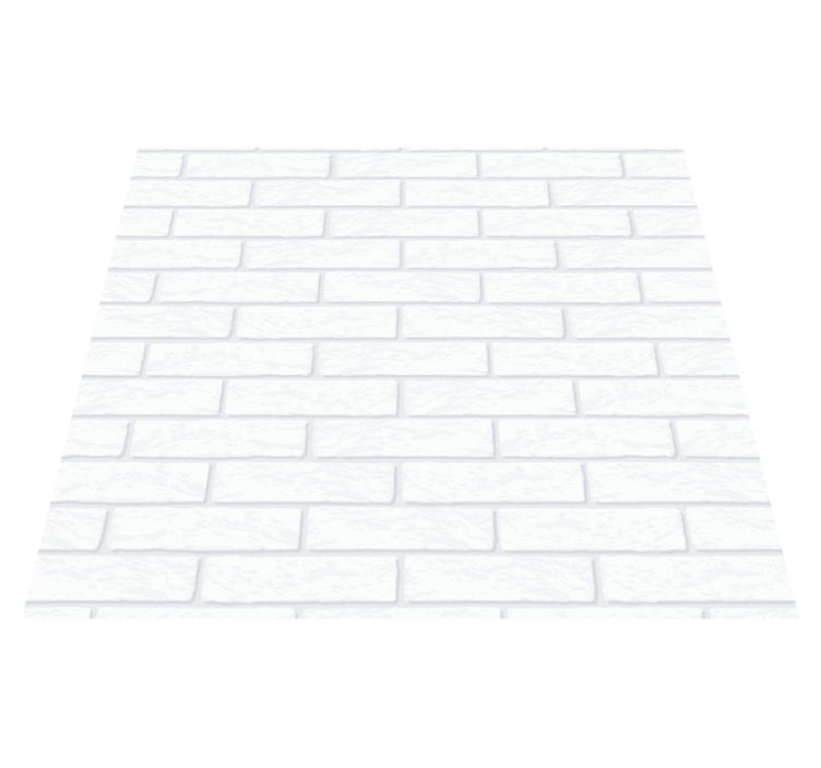 Tapis vinyle cuisine motif brique blanche - TenStickers