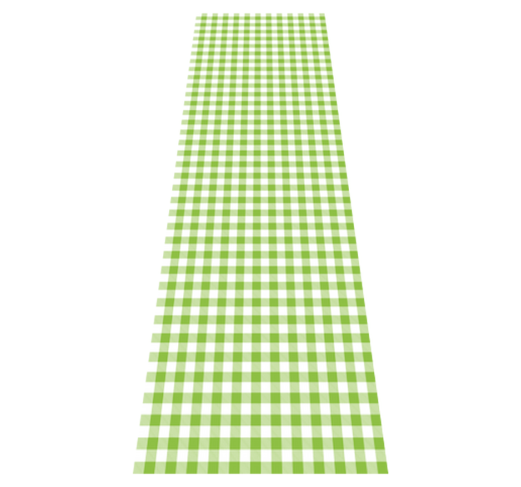 Tapis vinyle cuisine motif à carreaux verts - TenStickers