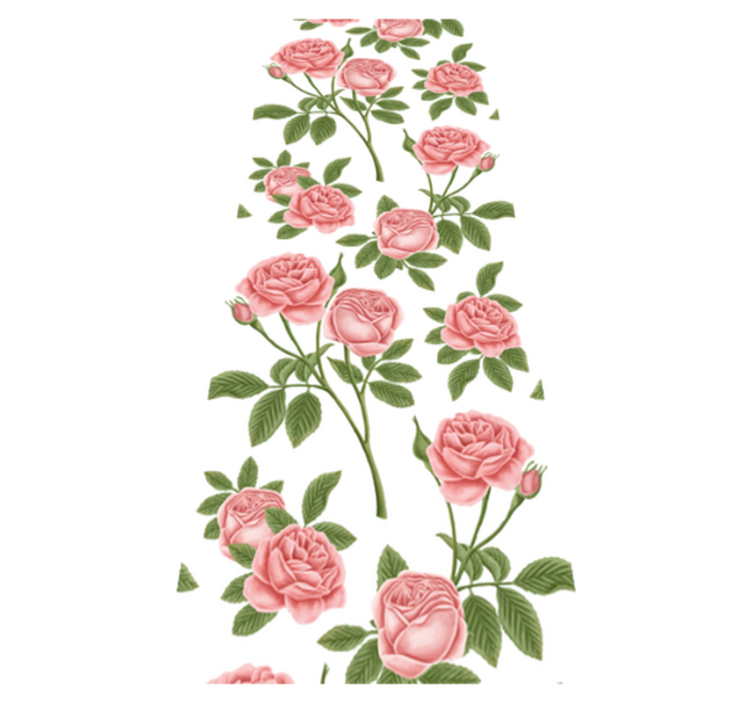 Tapis vinyle cuisine imprimé fleurs roses - TenStickers