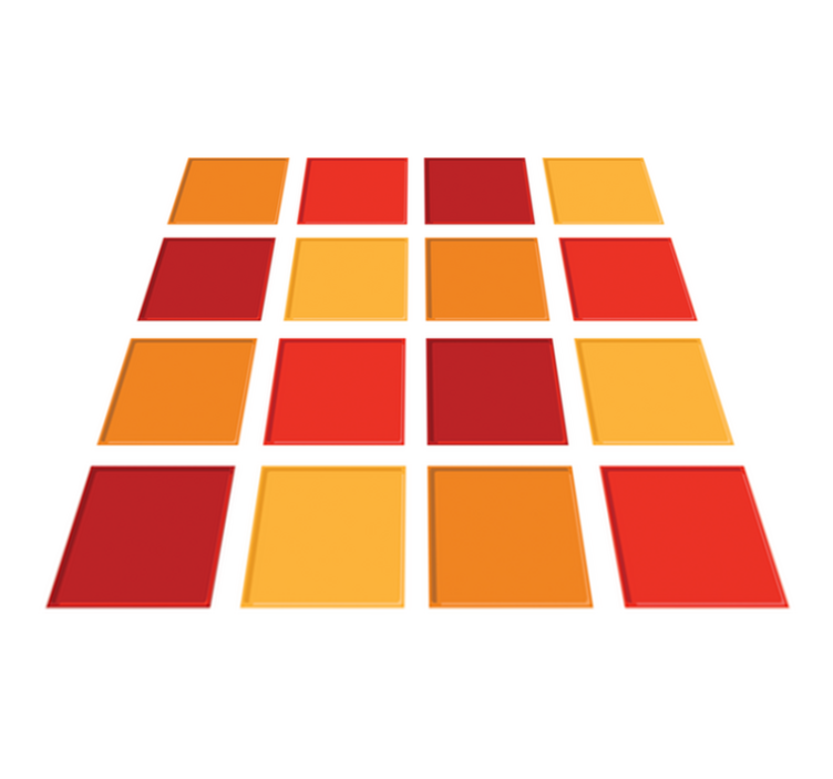 Tapis vinyle salle de bain carreaux chaleureux - TenStickers