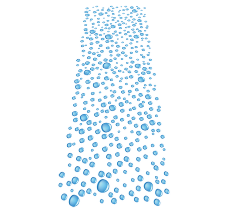 Tapis vinyle salle de bain gouttes d'eau - TenStickers