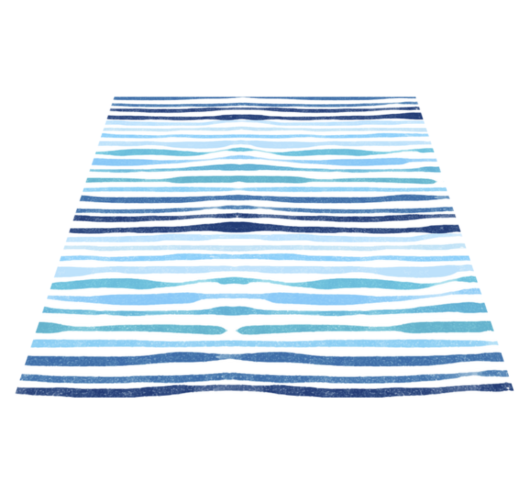 Tapis vinyle salle de bain rayures verticales bleues - TenStickers