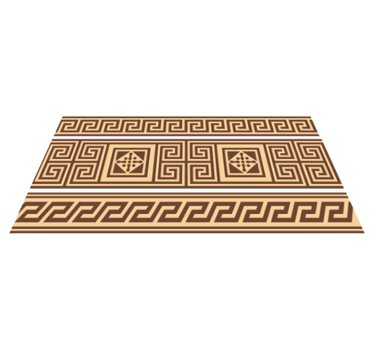 Tapis vinyle salle de bain motif grec - TenStickers
