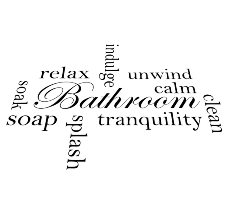 Tapis vinyle salle de bain mots relaxants - TenStickers
