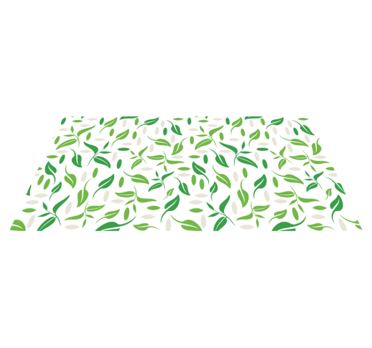 Tapis vinyle plantes motif petites feuilles vertes - TenStickers
