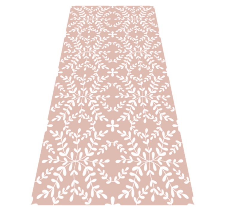 Tapis vinyle plantes motif feuilles ornementales vintage - TenStickers