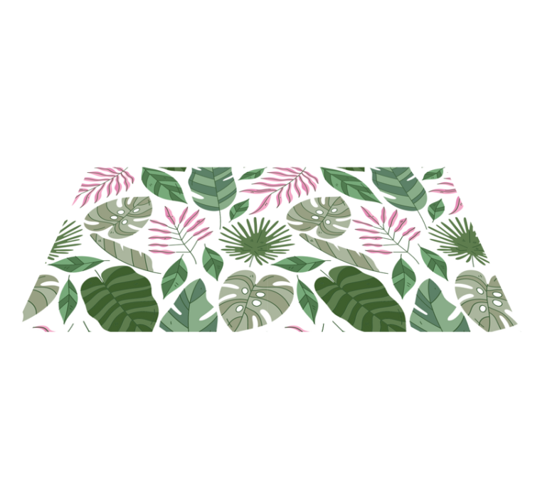 Tapis vinyle plantes jardin tropical minimaliste - TenStickers
