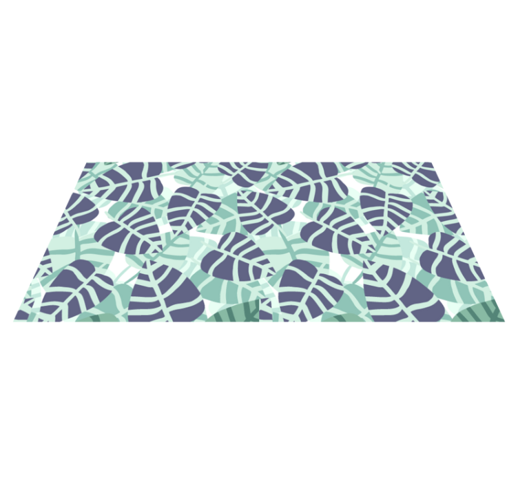 Tapis vinyle plantes motif fleurs tropicales colorées - TenStickers