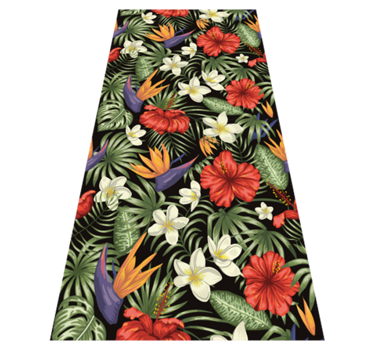 Tapis vinyle plantes motif jungle tropicale - TenStickers