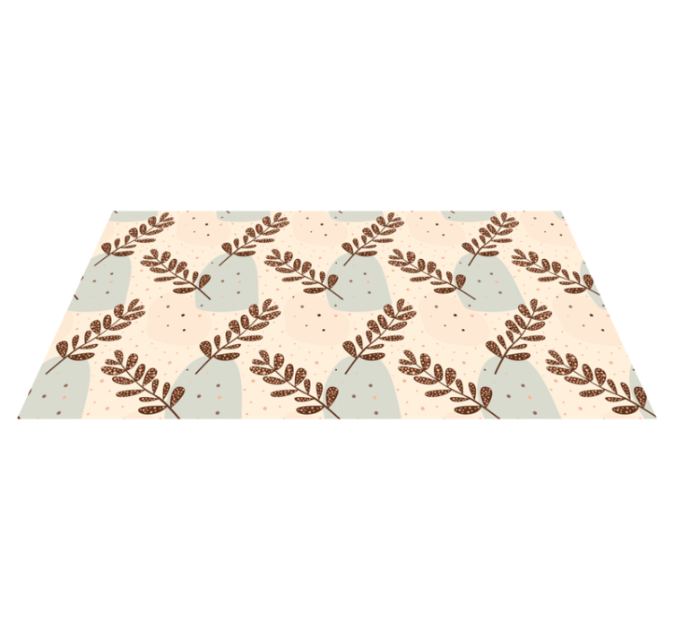 Tapis vinyle plantes esthétiques pastel - TenStickers