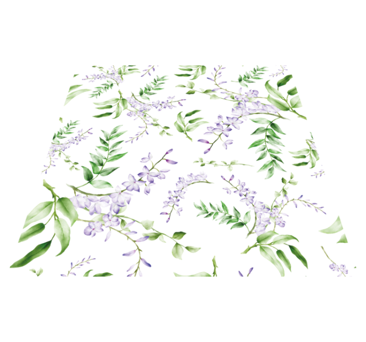 Tapis vinyle plantes motif lavande pour fenêtre - TenStickers