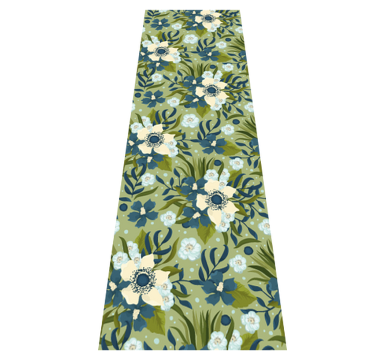 Tapis vinyle plantes motif floral naturel - TenStickers